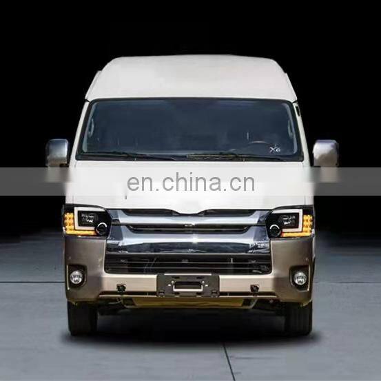 Black & Silver Housing Refit Xenon Head Lamp For Hiace 2014 to 2020 Headlight