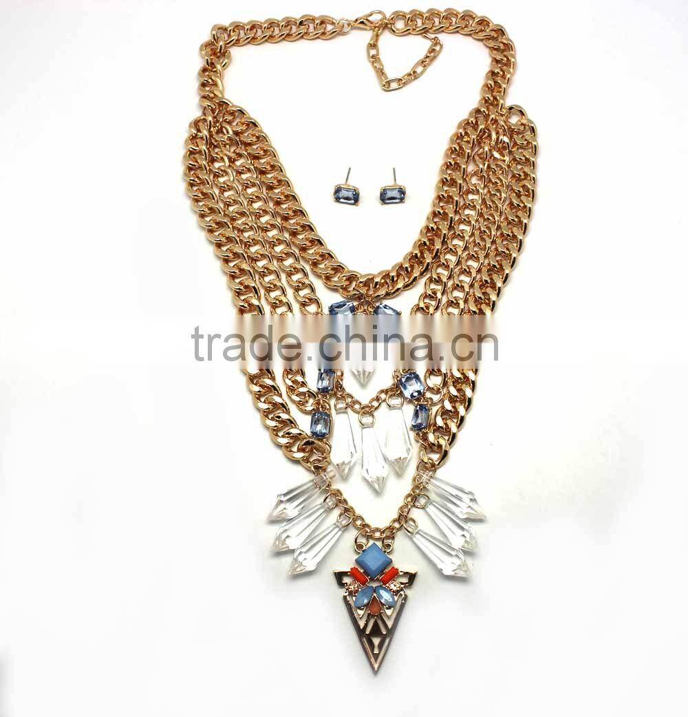 Wholesale yiwu jewelry set 2015 newest gold plated african beads fashion jewelry sets