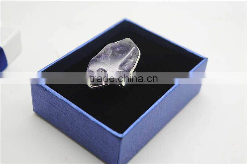 2014 New style natural agate wire wrapped jewelry ring