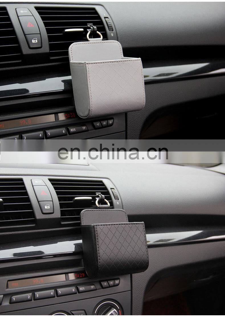 Car Storage Box Leather Organizer Bag Universal For Phone Coin Card Money Key Holder Hanging in Car Accessories Stowing Tidying