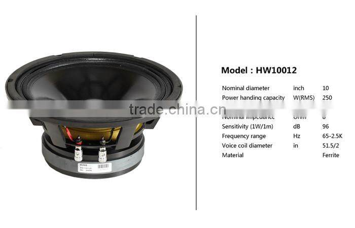 WF-10, martin 10 inch passive 2-way full range loudspeaker, stage monitors