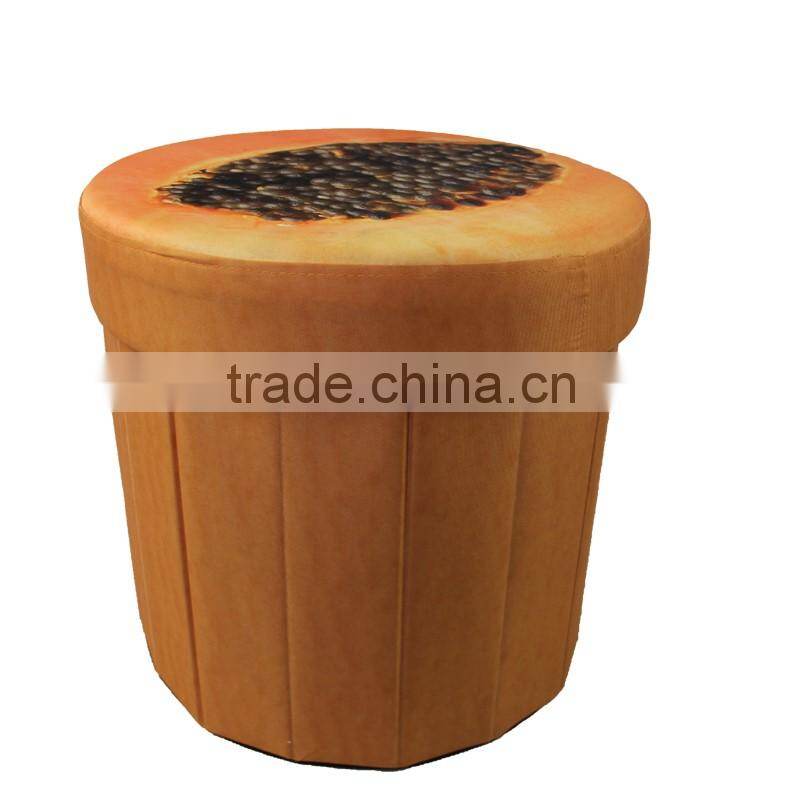 Inner Bin Solid Foldable Storage Ottoman