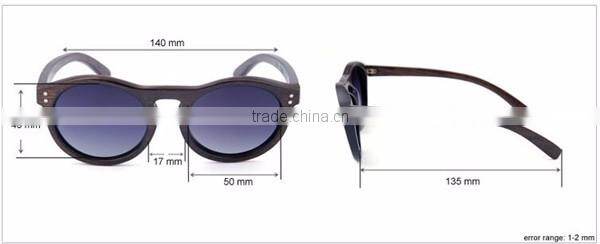men new style Free custom laser logo handmade REVO polarized full rim polarized wooden round sunglasses eyewear with rivet