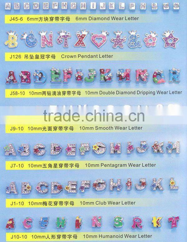 DIY rhinestone letter slide charm ( product catalog1-5)