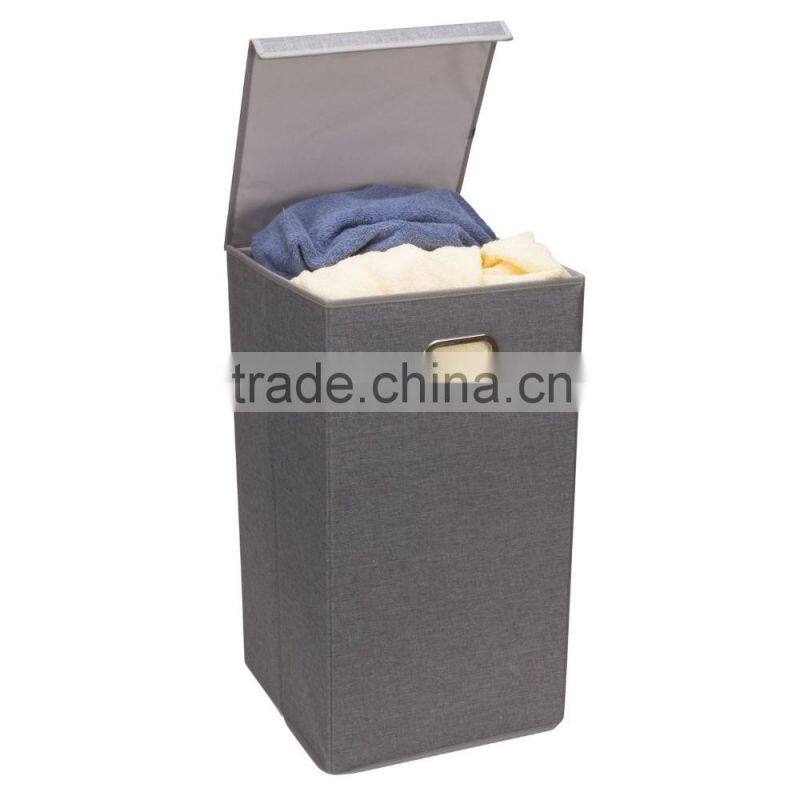 Folding cardboard laundry hamper Collapsible laundry Hamper with Magnetic Lid