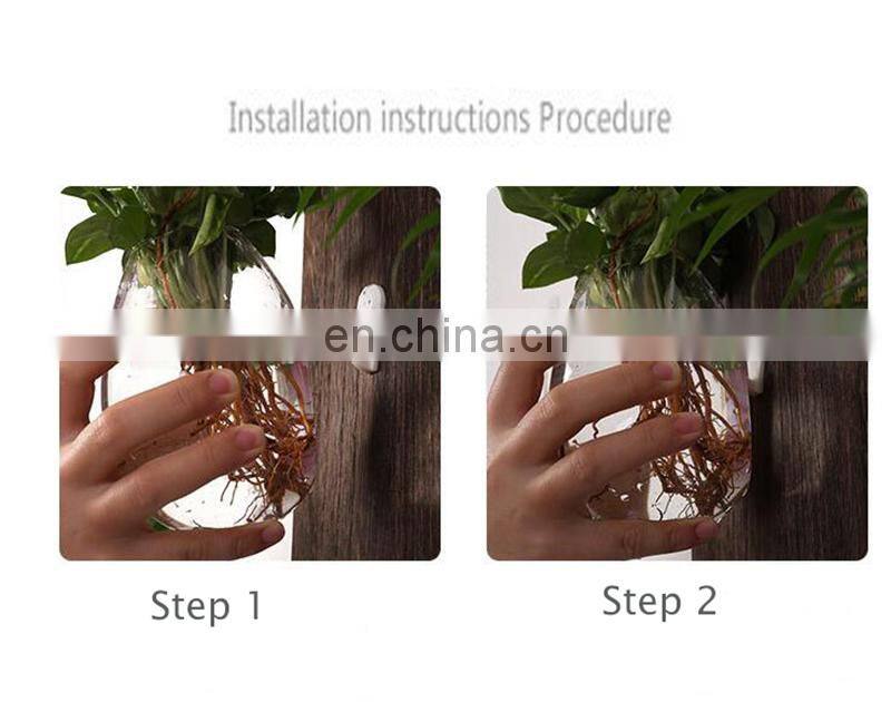 Wall-mounted Glass Vase Home Decor Glass & Wooden Flower Pot Vintage Wood Wall Hanging Heart Shape Vase