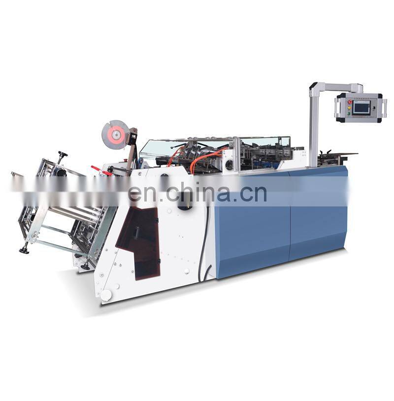 HBM1000 Automatic Water-based adhesive glue sealing Burger Paper box making machine, Dinner kraft box erecting machine