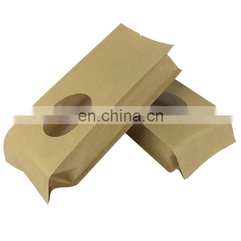 plain foil lined zipper stand up pouch food grade kraft paper bag with valve