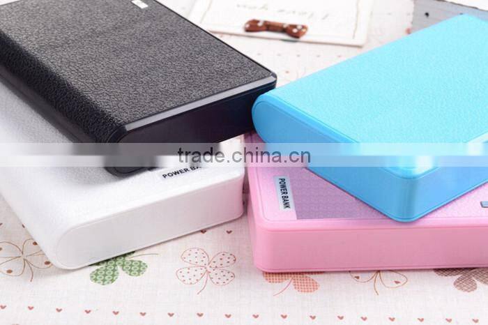 2015 hot selling fashion leather power bank high quality charger