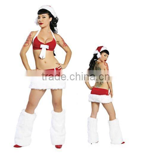 Wholesale Sexy Fashion Cheap Christmas Party Dress Hot Sweet Santa Christmas Costume