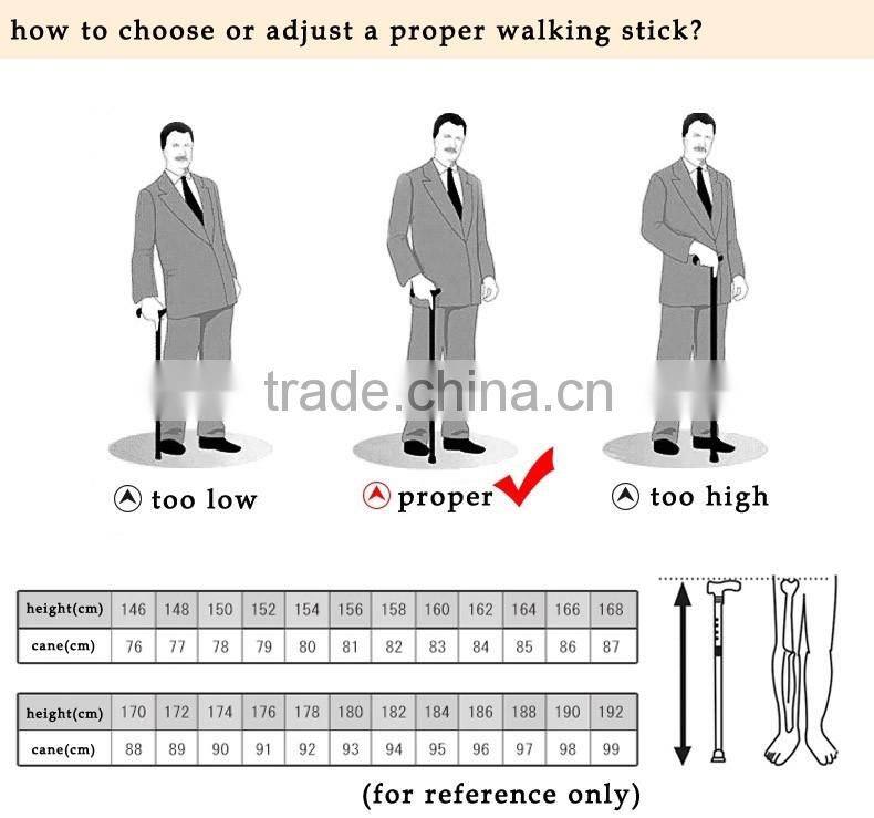 5-Sections Foldable Walking Cane Brown Color