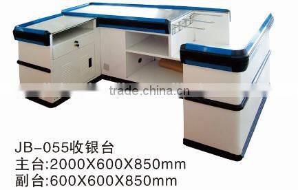 JB-055 Beautiful Metal commercial supermarket cashier checkout counter