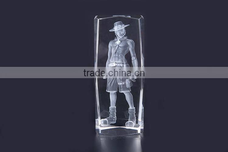 3D Laser engraving Cartoon character image logo Crystal Decoration