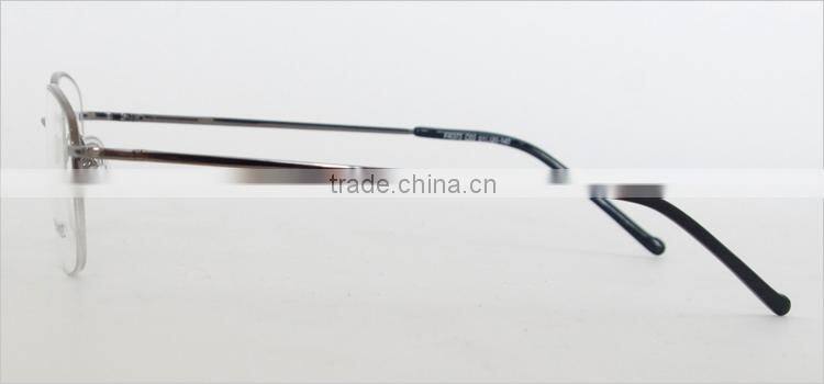 Classic half-rim men metal no brand eyewear optical frames