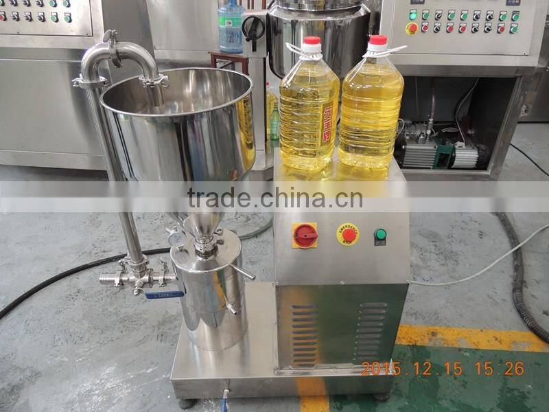 Grinding and homogenizer vertical colloid mill for skin cream