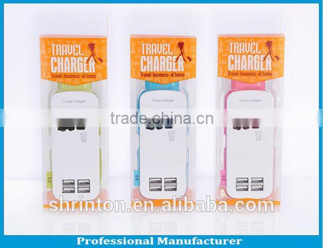 5V 4.2A 4 port USB travel charger. home charger with CE FCC Rohs