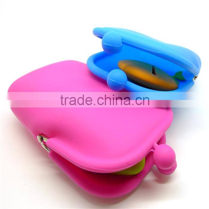 Cheap Price mini silicone rubber change purse colorful kids change purse