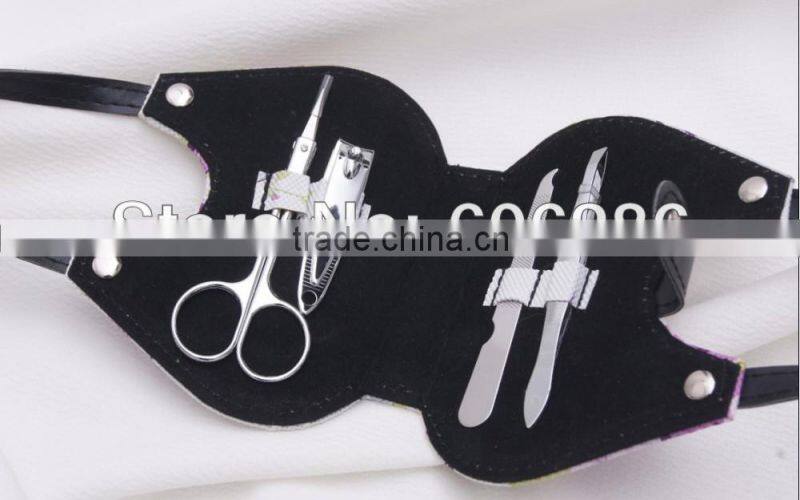 Novelty design flower print purse pedicure sets for wedding souvenirs supply