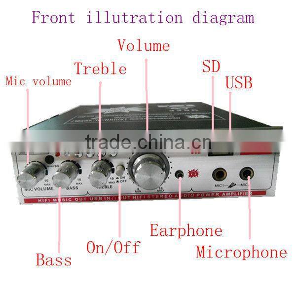 jazz music car amplifier YT-329C support USB/SD