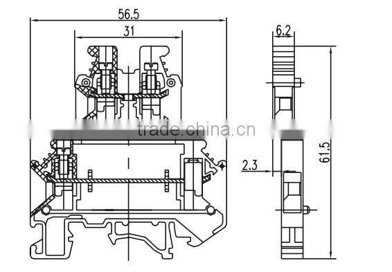phoenix type 2 level SUK-4 din rail terminal block