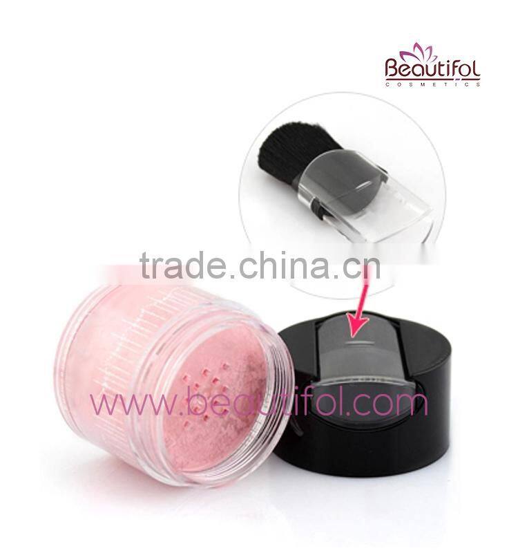 Baked blusher & Oem blush! wholesale powder blush with brush, long lasting, cosmetics for cheek