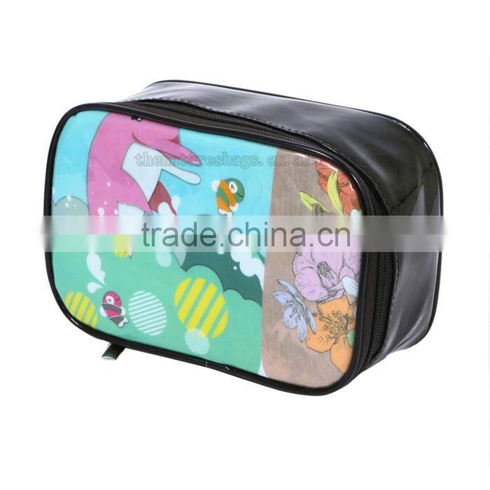 Top Class Customized Logo Make Up Leather Brand Pvc Bedsheet Bag Skull