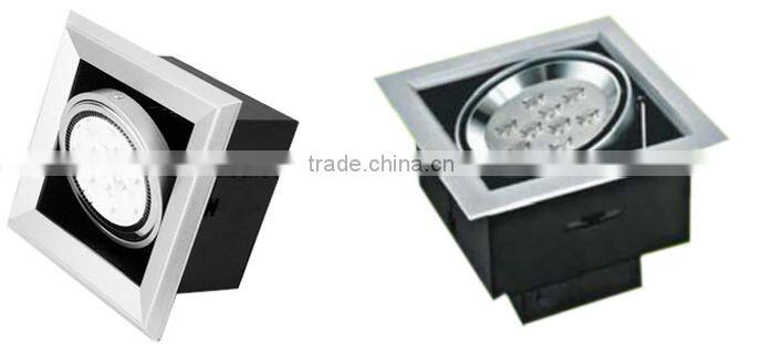9W power LED grille light box(lamp cover) aluminum alloy square suitable for installation in a ceiling scriptorium