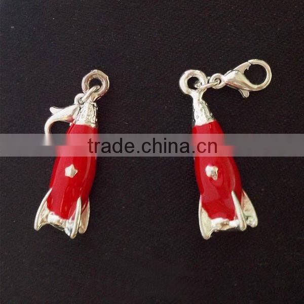 High Quality Gold Rocket Aircraft Airplane Charms