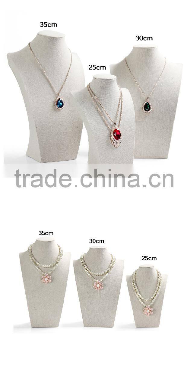 Fashion wooden jewelry display neck stands