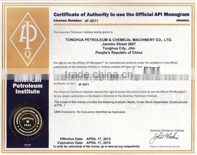 YC90 drilling rig Travelling block for drilling