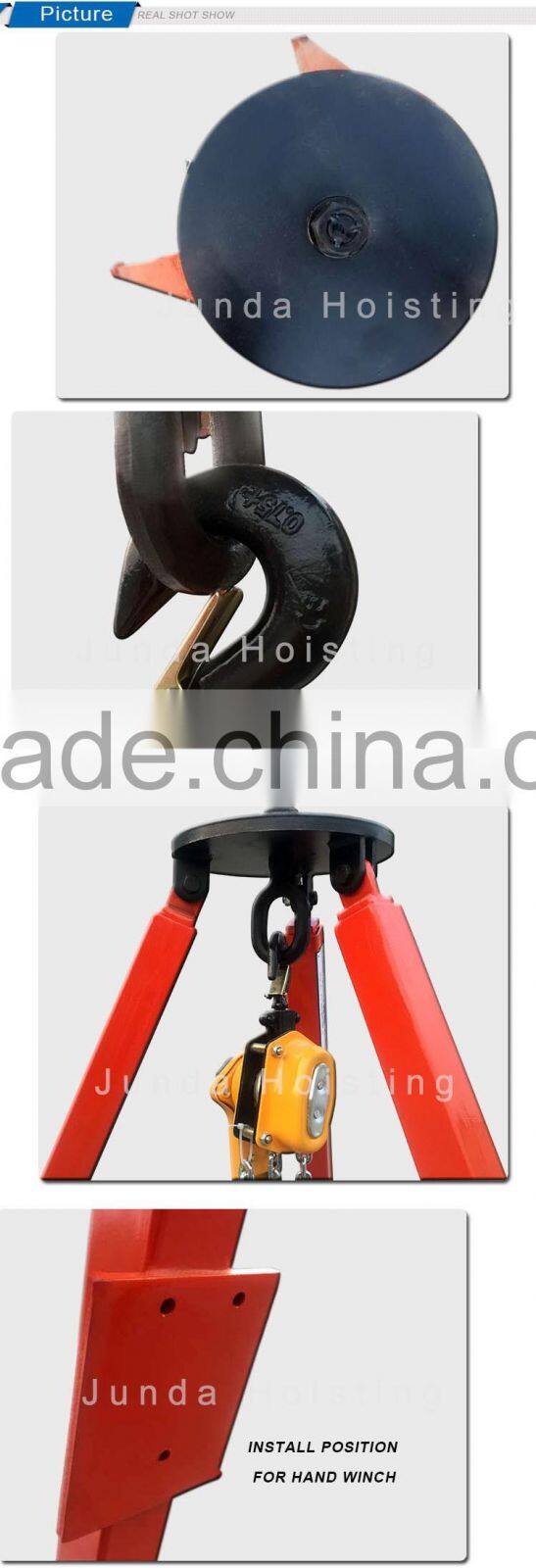 Instock 3000kg industrial lifting tool rescue tripod china factory