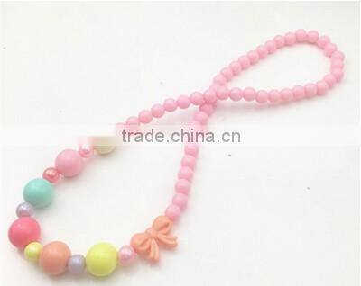 >>Best selling pretty kids bead bubble Necklace/