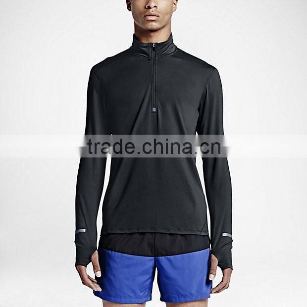 American t-shirt mens long sleeve gym t-shirts skin tights training gym shirt