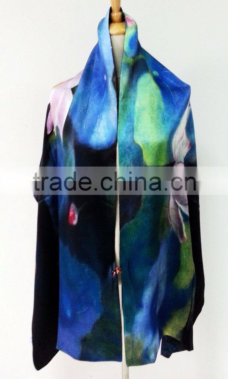 double-layer silk scarf