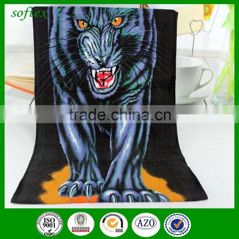 wholesale china factory 100% cotton customed printing beach towel