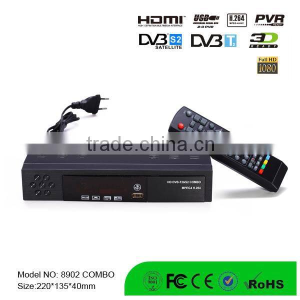 HD combo dvb s2 dvb t satellite receiver