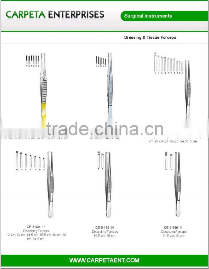 Standard Professional Dressing Forcep/ Stainless steel surgical instruments