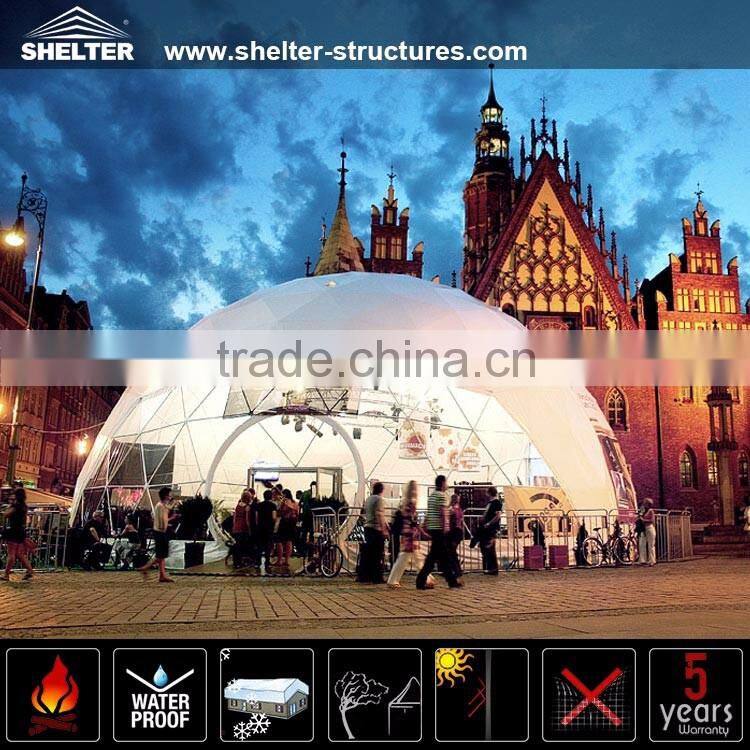 Steel frame structure space dome shed for event
