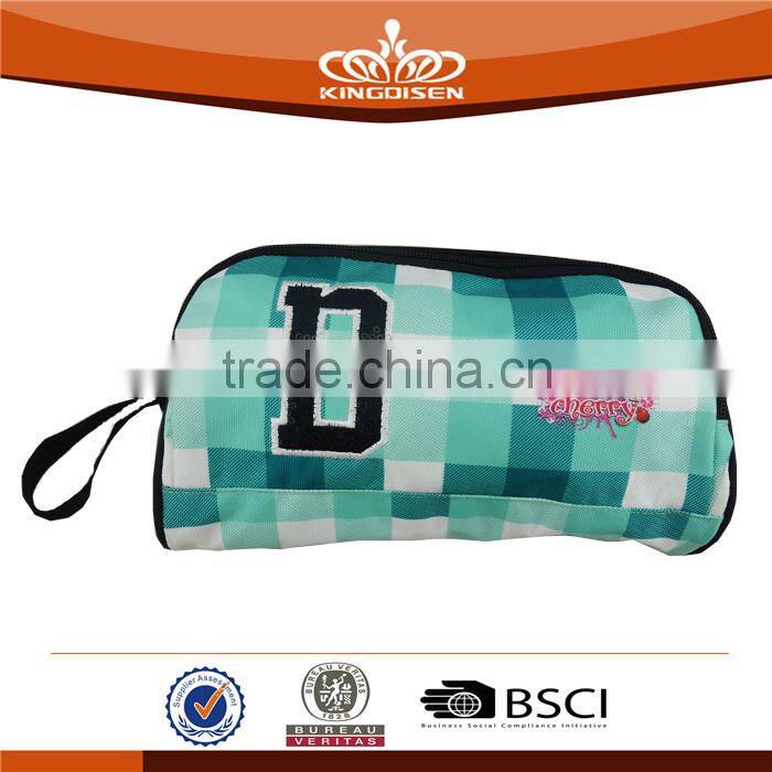 fashion double zipper pencil bag for kids