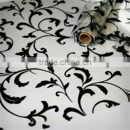 Wholesale Crystal Flocking Organza