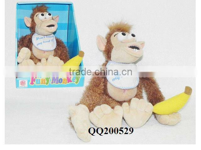 Lovely b/o magnetic control monkey doll