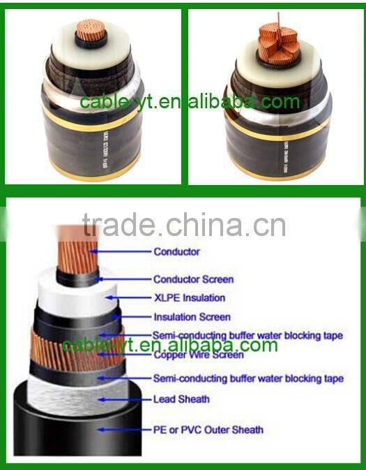 18|30kv Cu conductor XLPE insulated Medium Voltage Power Cable 185mm2 240mm2 400mm2