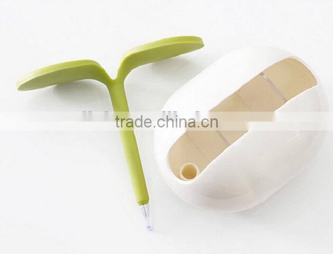 Creative Sprouting Bean Shape Desktop Stationery Holder