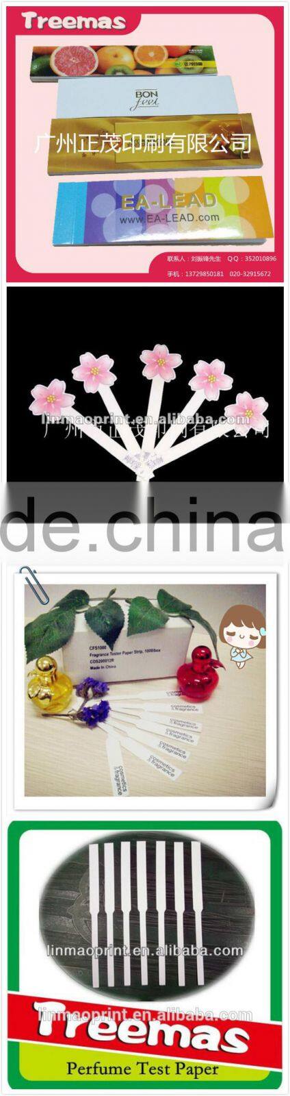 Custom shape fragrance blotter perfume paper strip tester