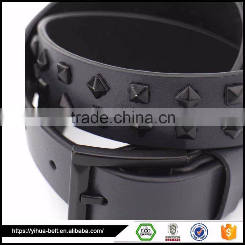 New design mens black Diamond rivets belt