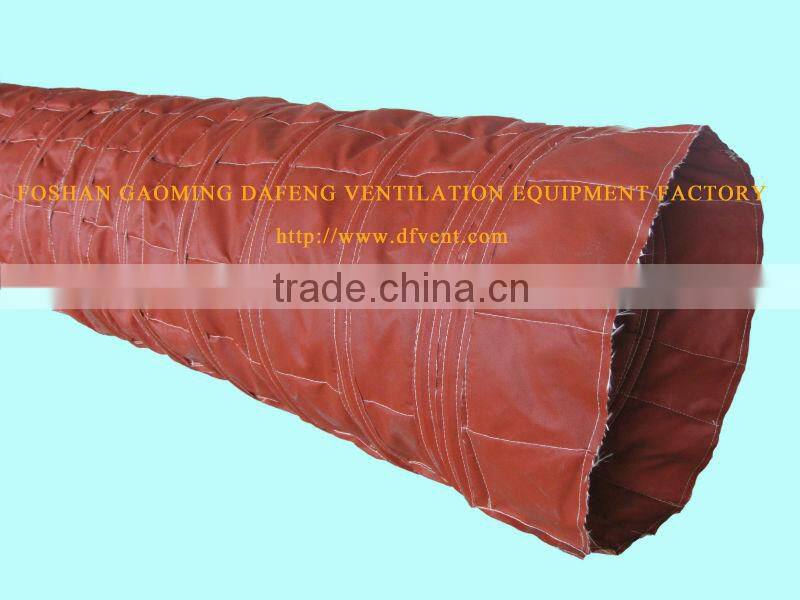 Red fiberglass heat resistant insulated air ducting