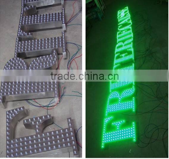 3d outdoor led punching mounting channel sign