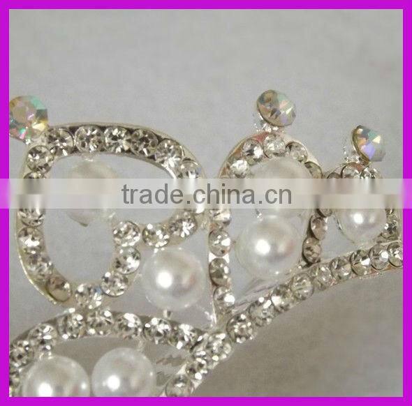 Luxurious rhinestone tiaras combs for bride manufacturers China supplier BY 1873