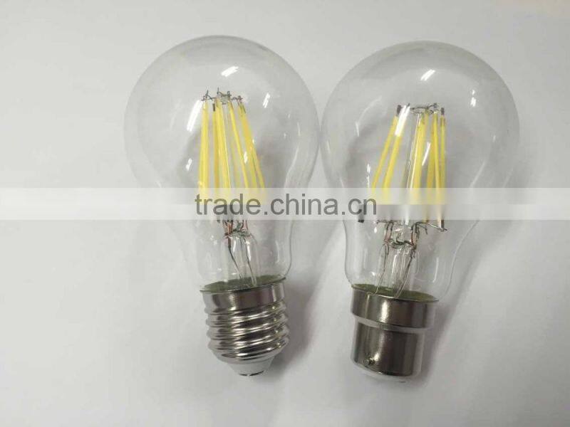 LED edison bulb 8w sapphire substrate led filament