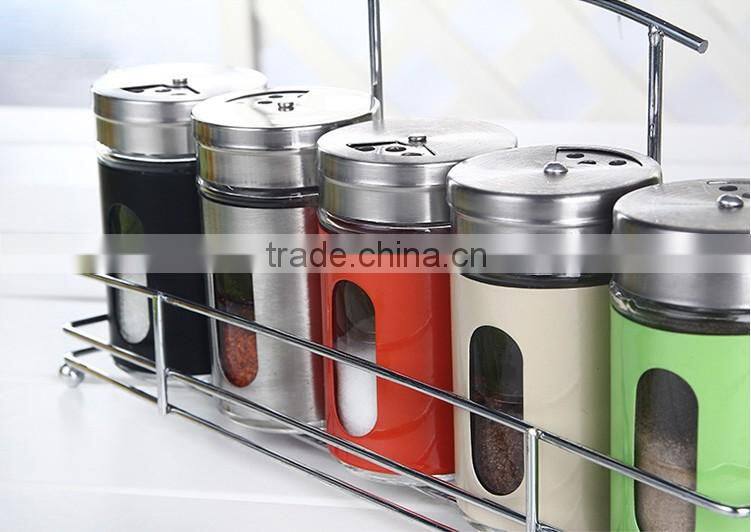 90ml Glass Seasoning Jars With Metal Shelf
